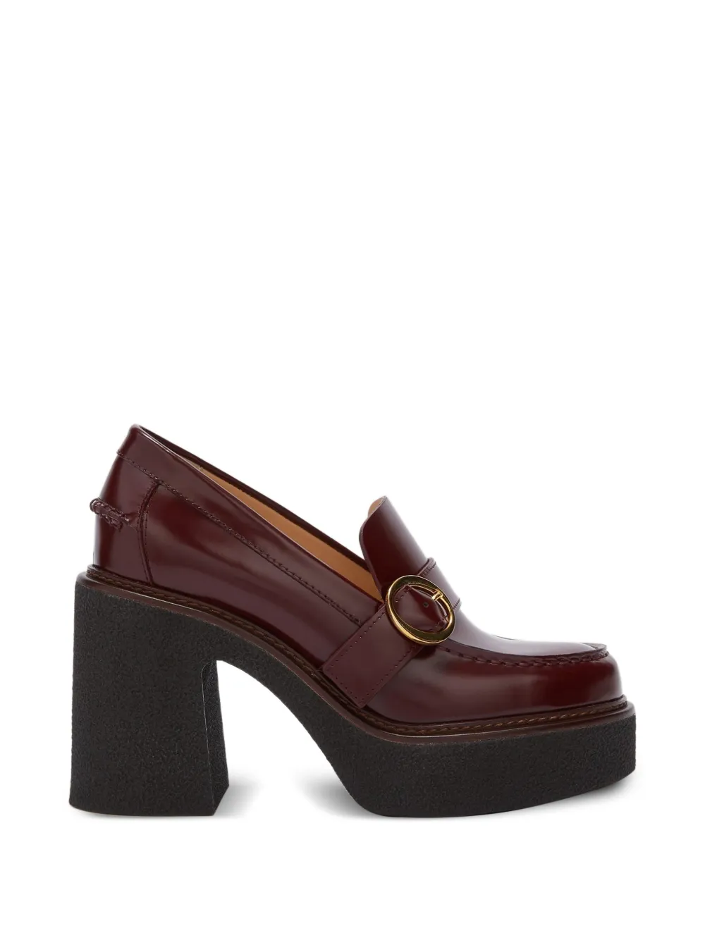Odissì Gabriella platform leather loafer - Rosso