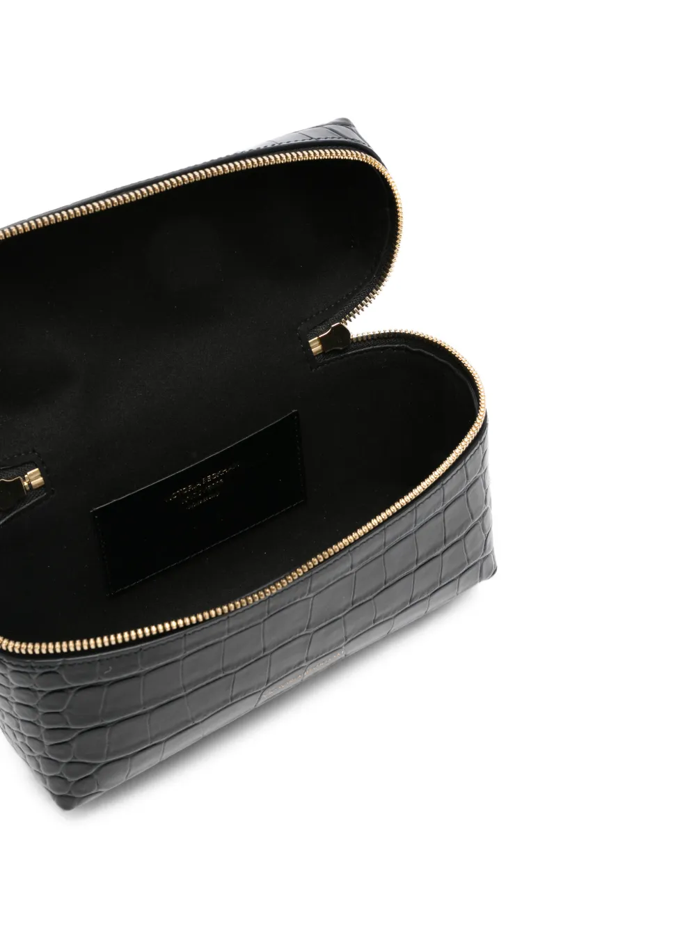 Victoria Beckham Dorian Vanity shopper met krokodillen-reliëf Zwart