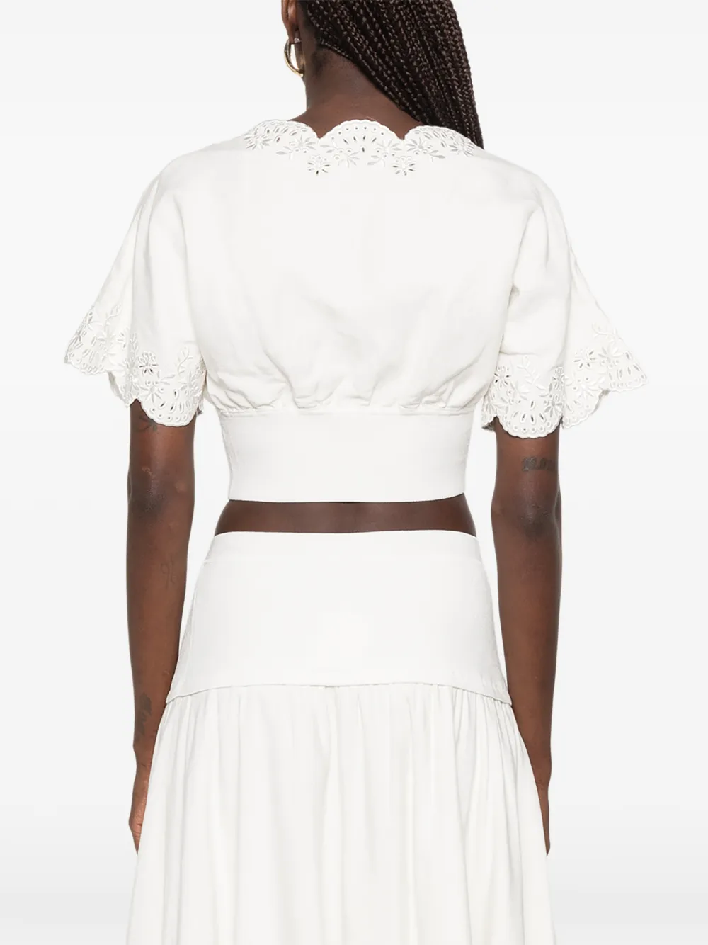 SIMKHAI Delphina cropped top Wit