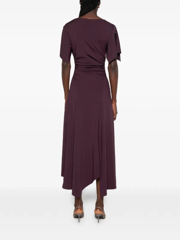 victoria beckham ruched midi dress Victoria Beckham