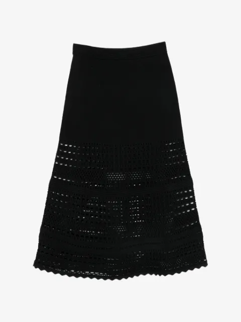 SIMKHAI  open-stitch midi skirt