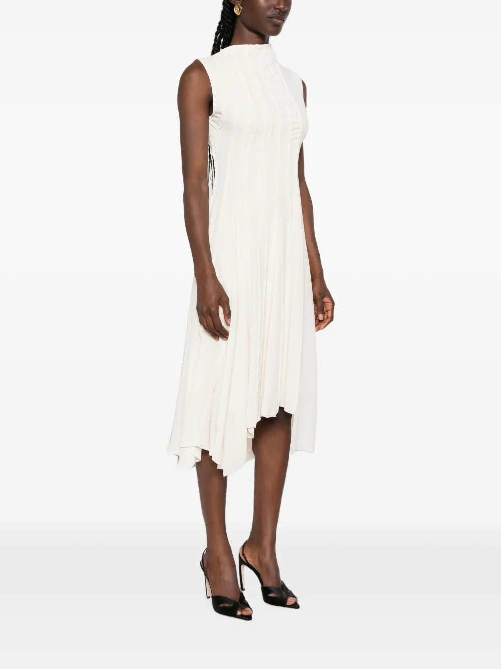 Victoria Beckham Georgette midi-jurk Beige