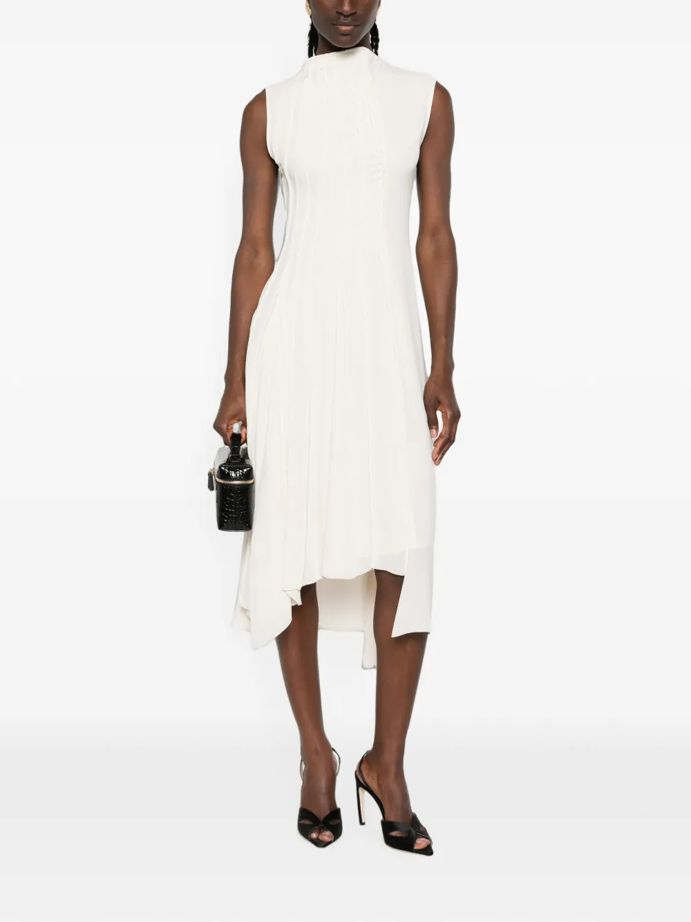 Victoria Beckham Georgette midi-jurk Beige