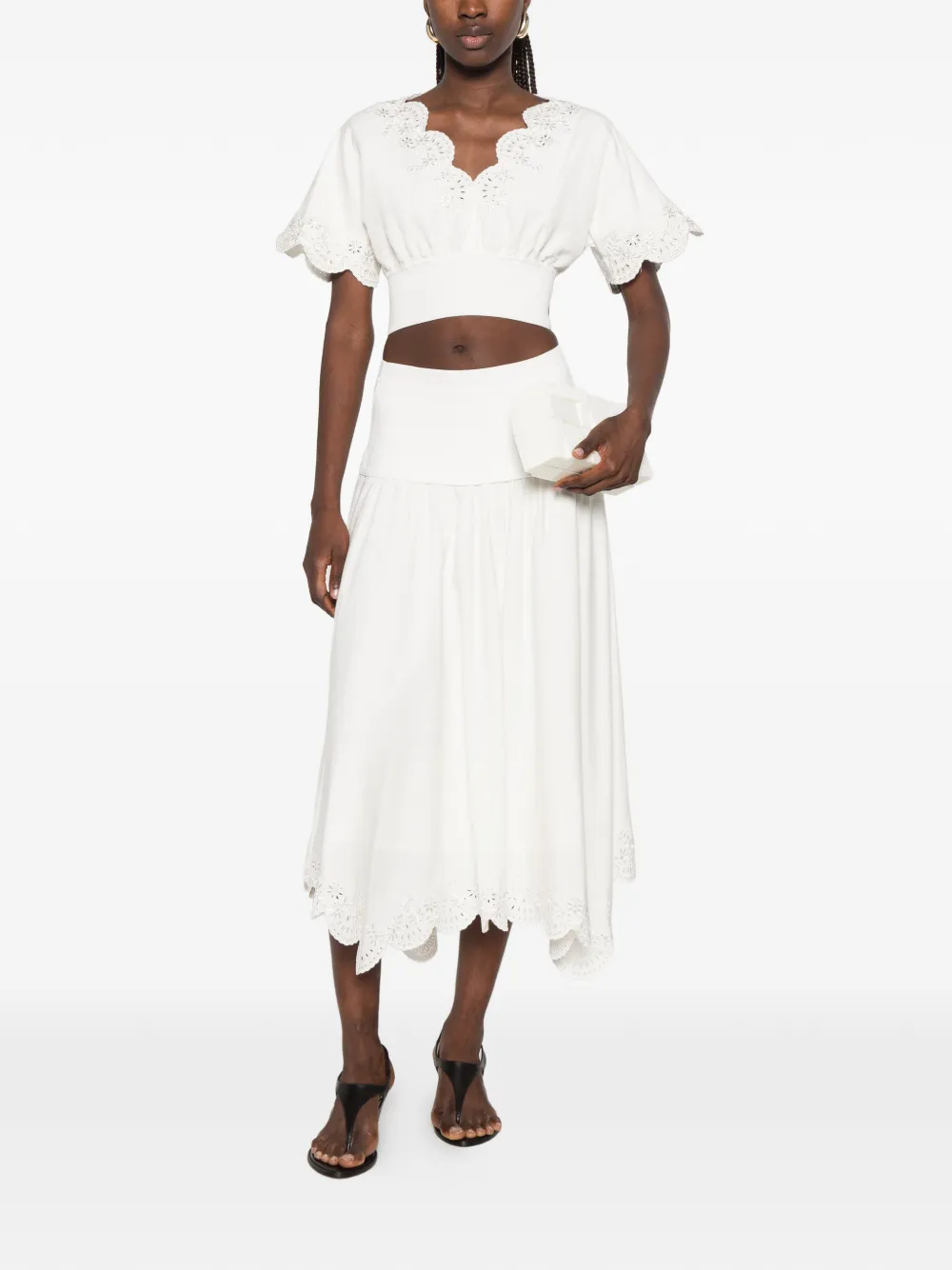  Simkhai Falda Haven Midi - Blanco 