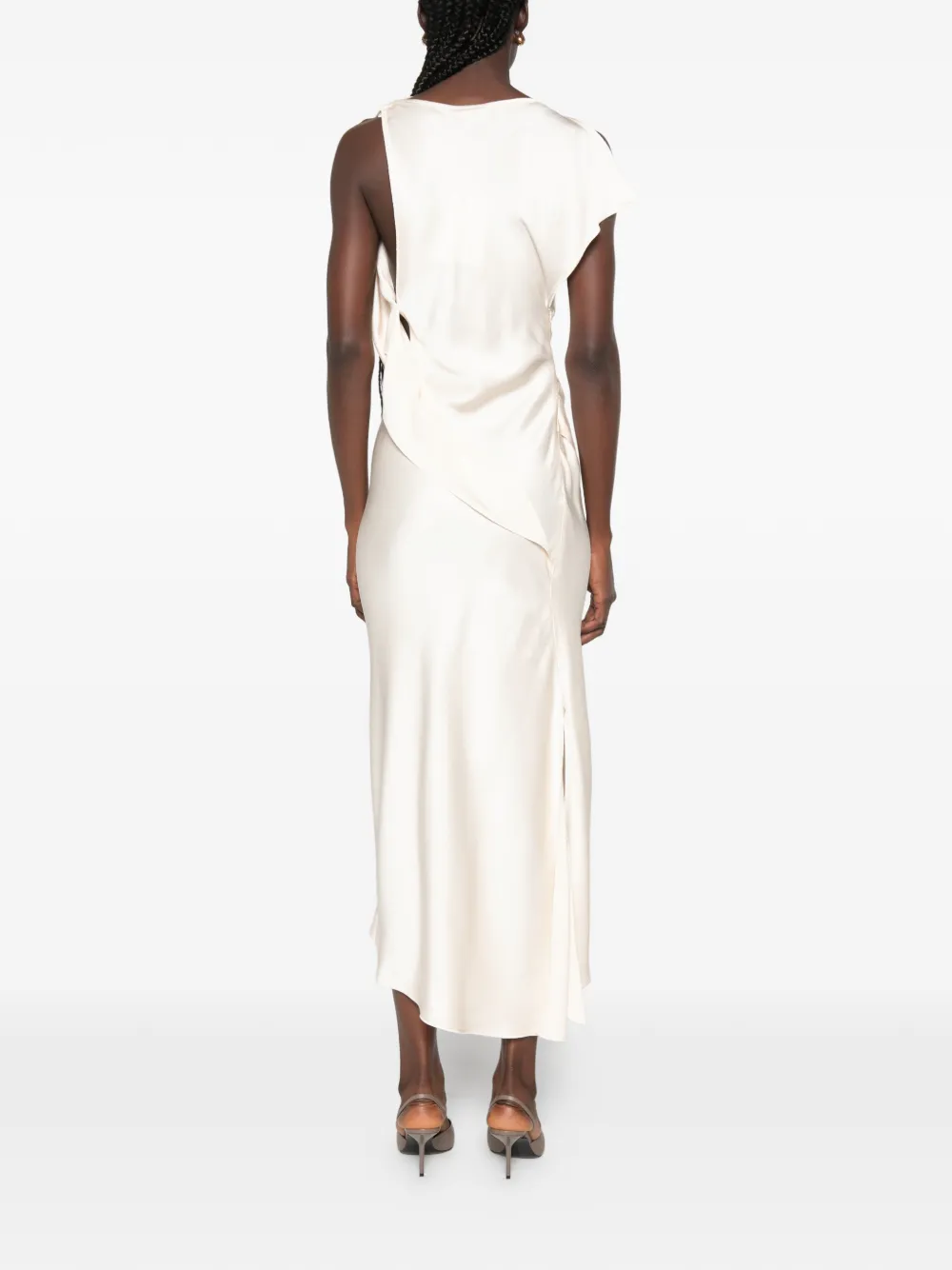 Victoria Beckham Kyra midi-jurk Beige