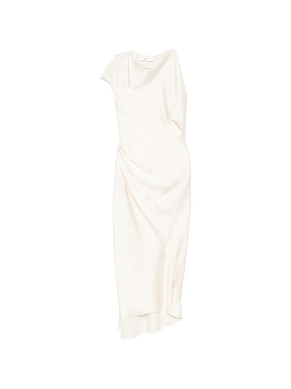 Victoria Beckham sleeveless draped asymmetric dress - Toni neutri