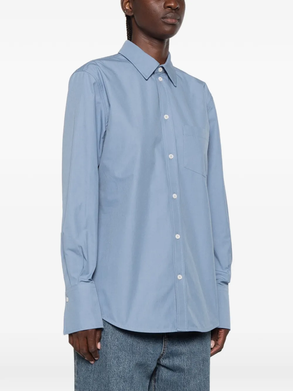 Victoria Beckham Overhemd met borstzak Blauw