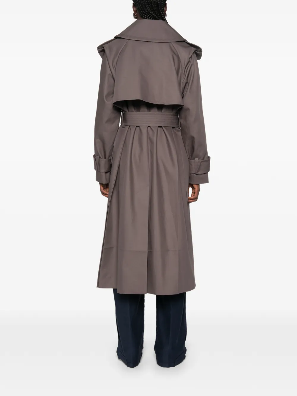 Victoria Beckham Philippa trenchcoat met ceintuur Grijs