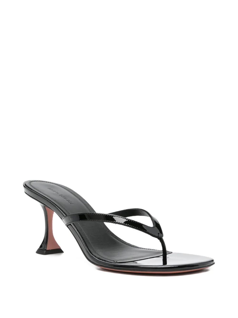 Amina Muaddi Juliette patent-finish sandals Zwart