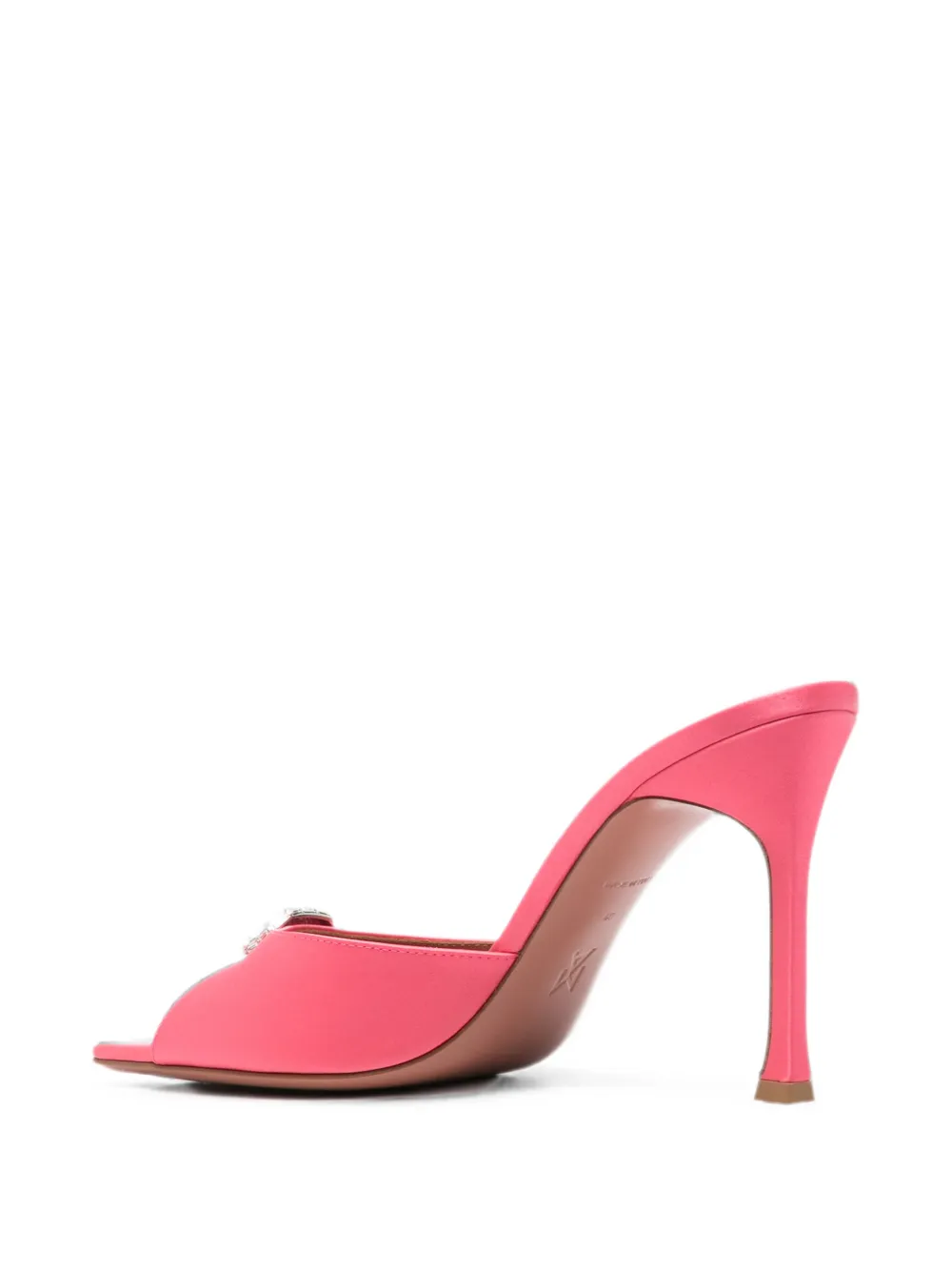 Amina Muaddi Mini Camelia heeled sandals Roze