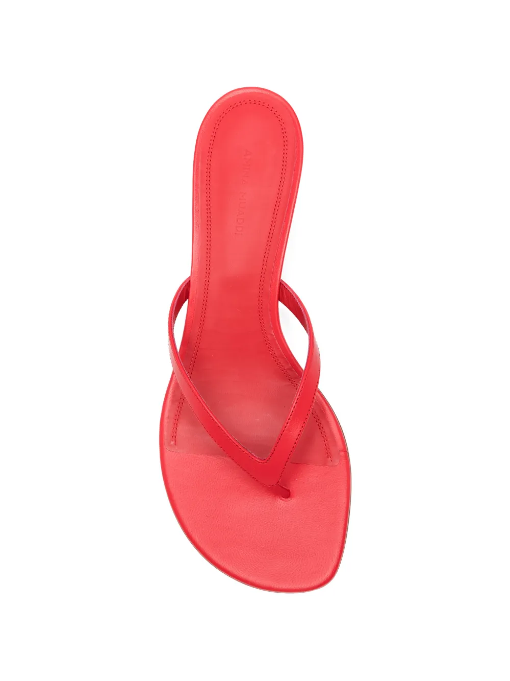 Amina Muaddi Juliette thong sandals Rood