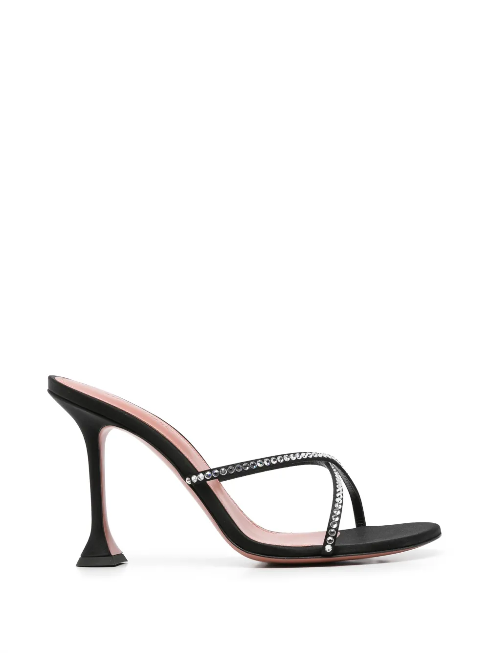 Amina Muaddi Sally heeled sandals Zwart