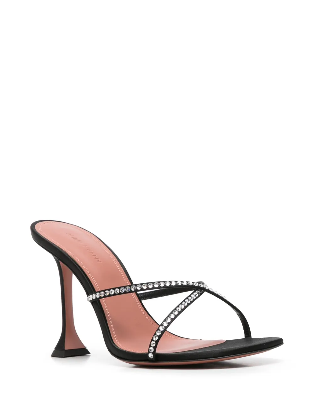 Amina Muaddi Sally heeled sandals Zwart