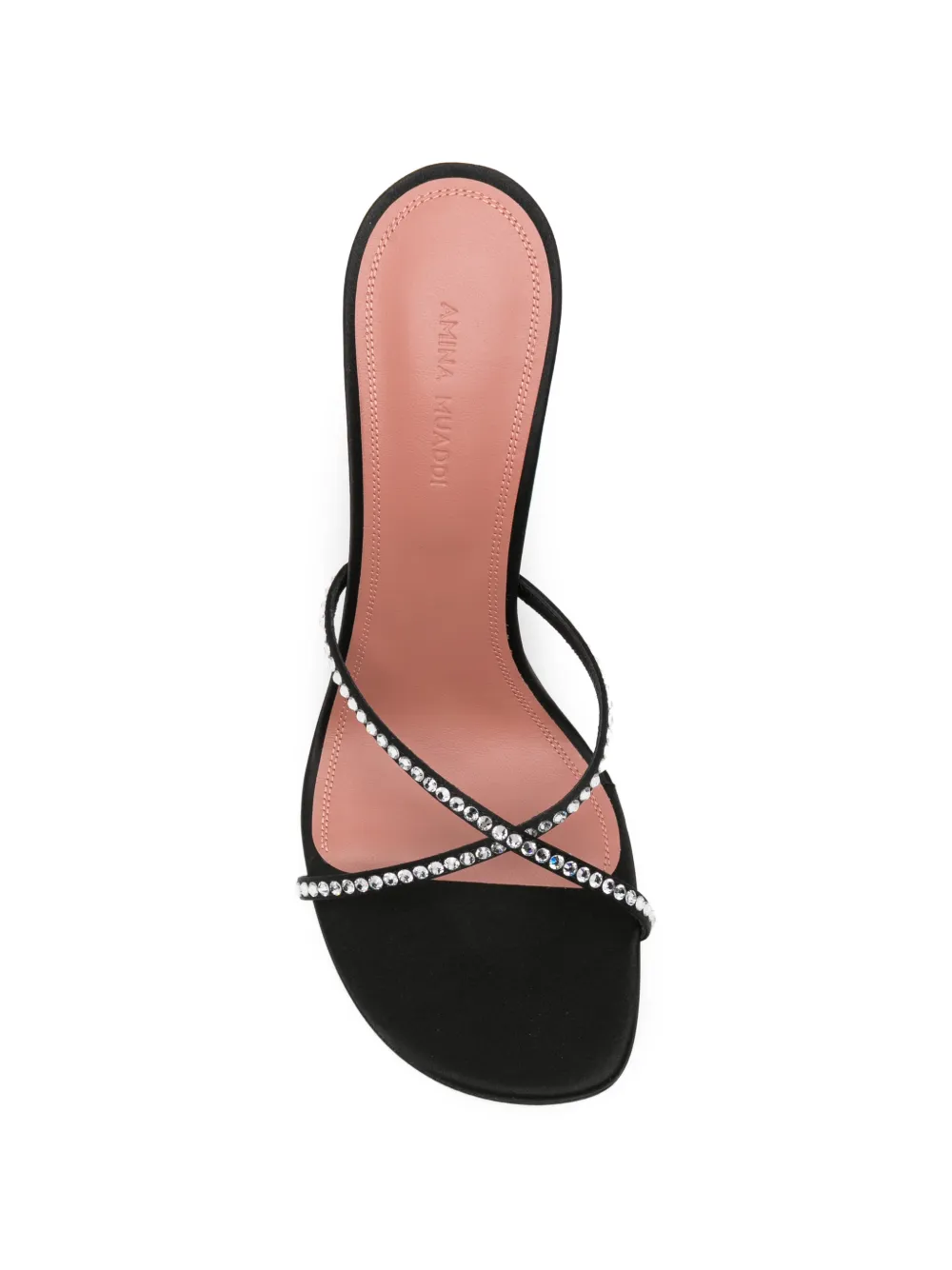 Amina Muaddi Sally heeled sandals Zwart