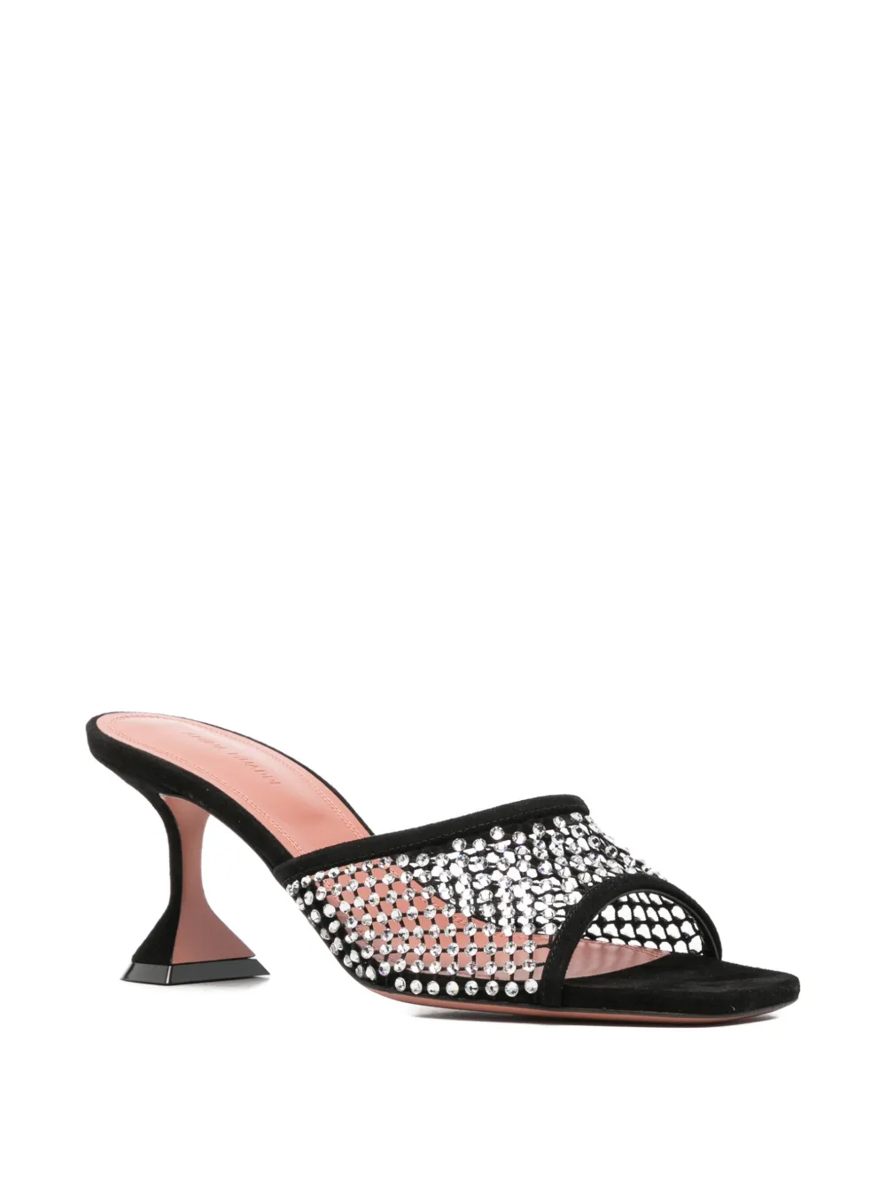 Amina Muaddi Lupita crystal-embellished mules Zwart
