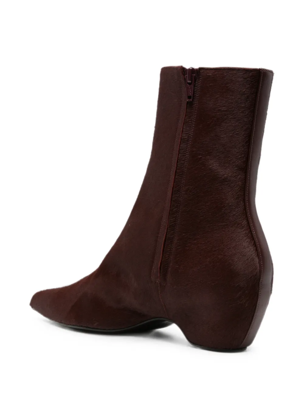 KHAITE Sybil wedge-heel ankle boots Rood