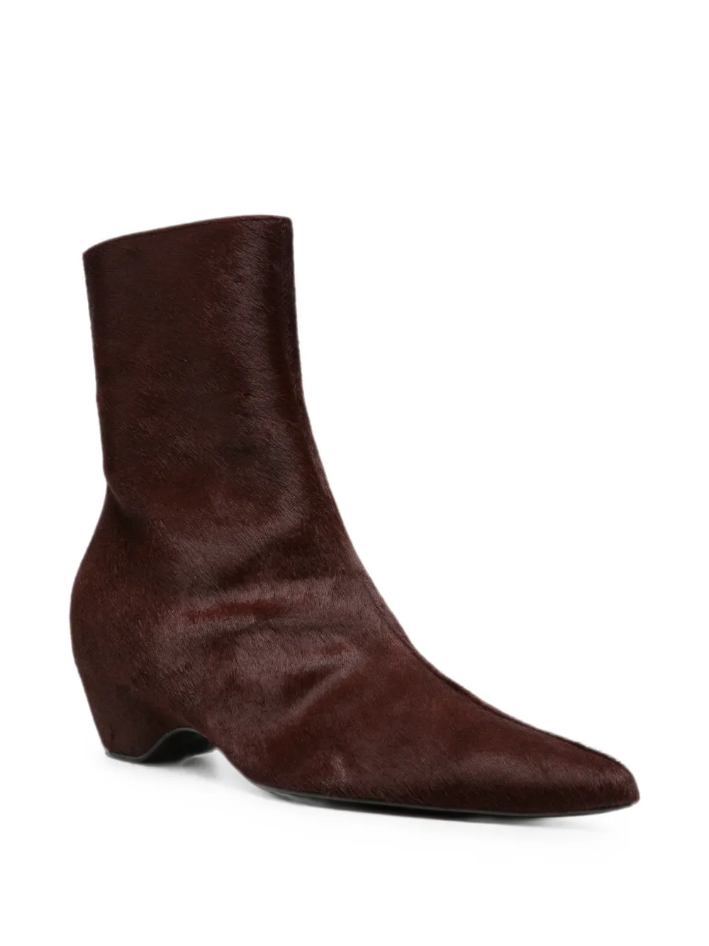KHAITE Sybil wedge-heel ankle boots Rood