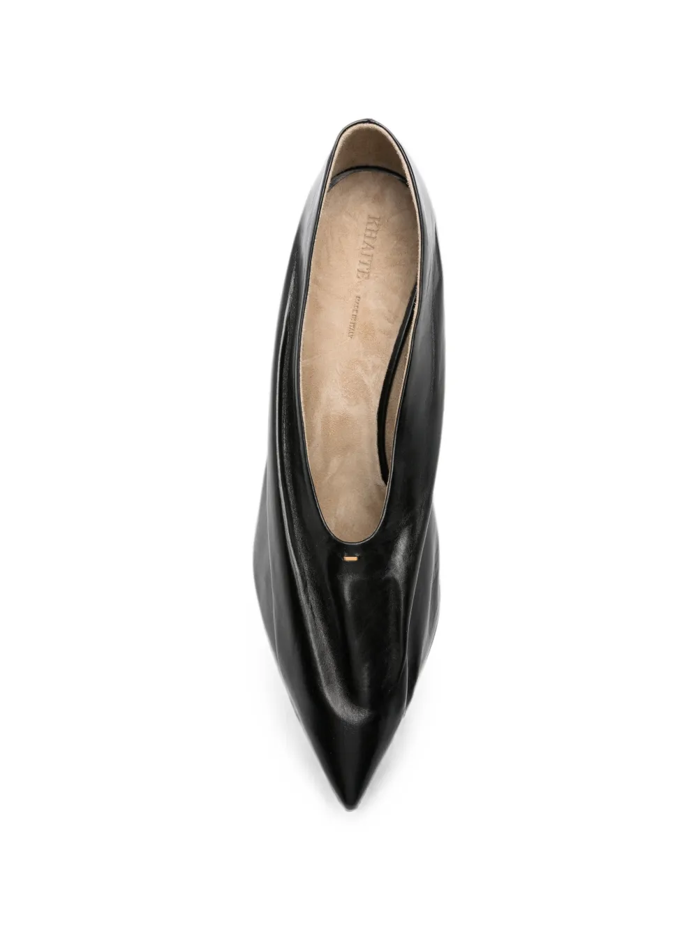 KHAITE Miriam leather heeled pumps Zwart