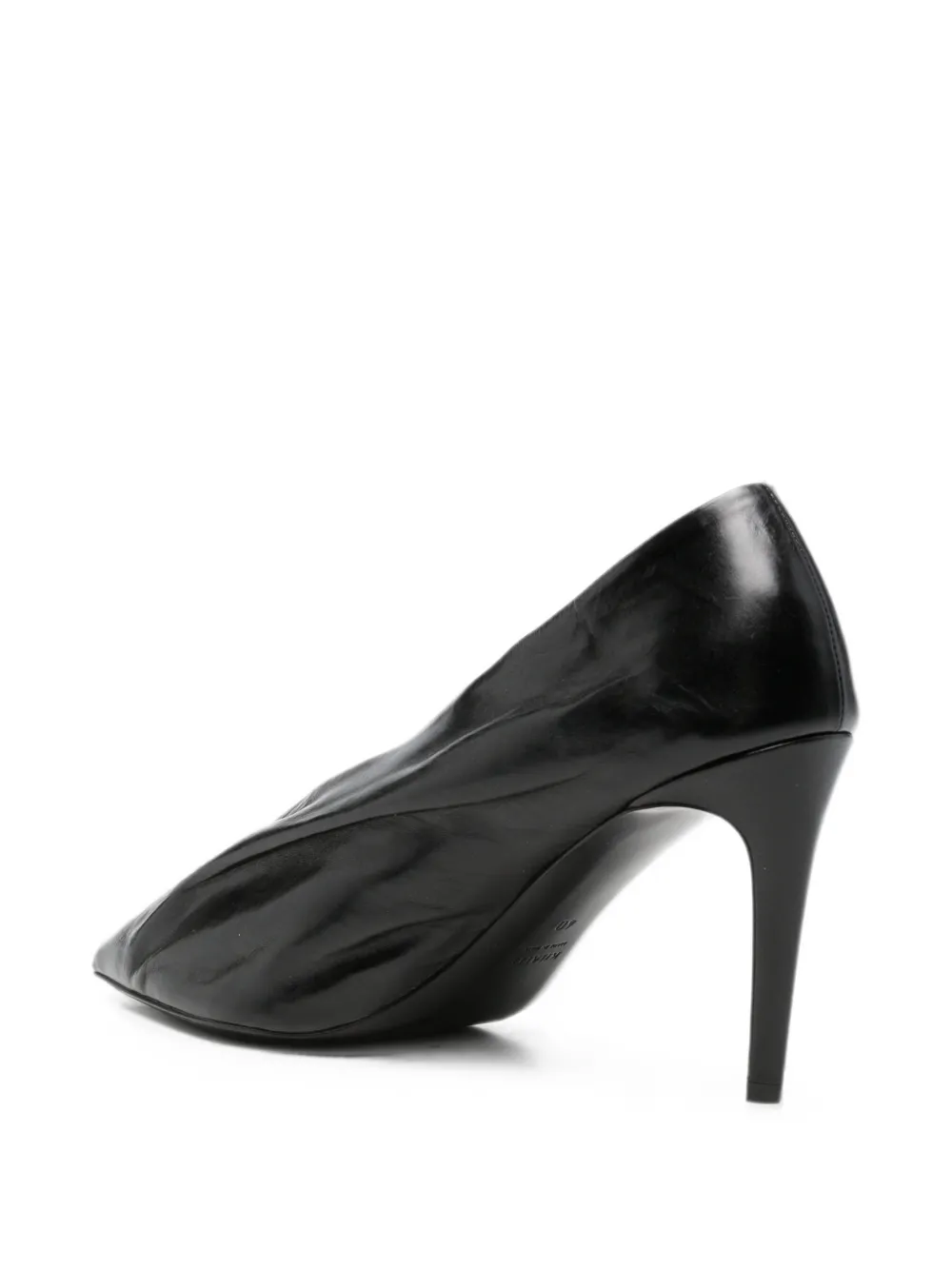 KHAITE Miriam leather heeled pumps Zwart