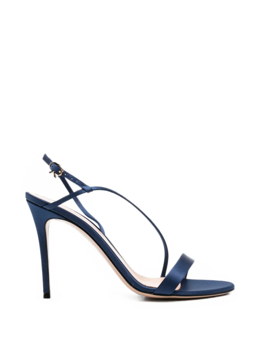 Gianvito Rossi Manhattan satin heeled sandals Blauw