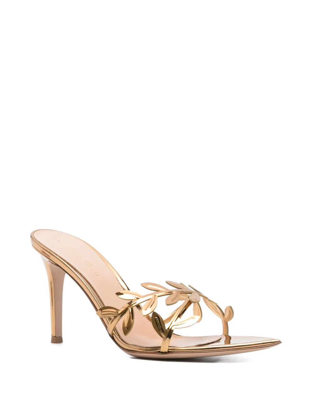 Gianvito Rossi leaf-strap sandals Goud