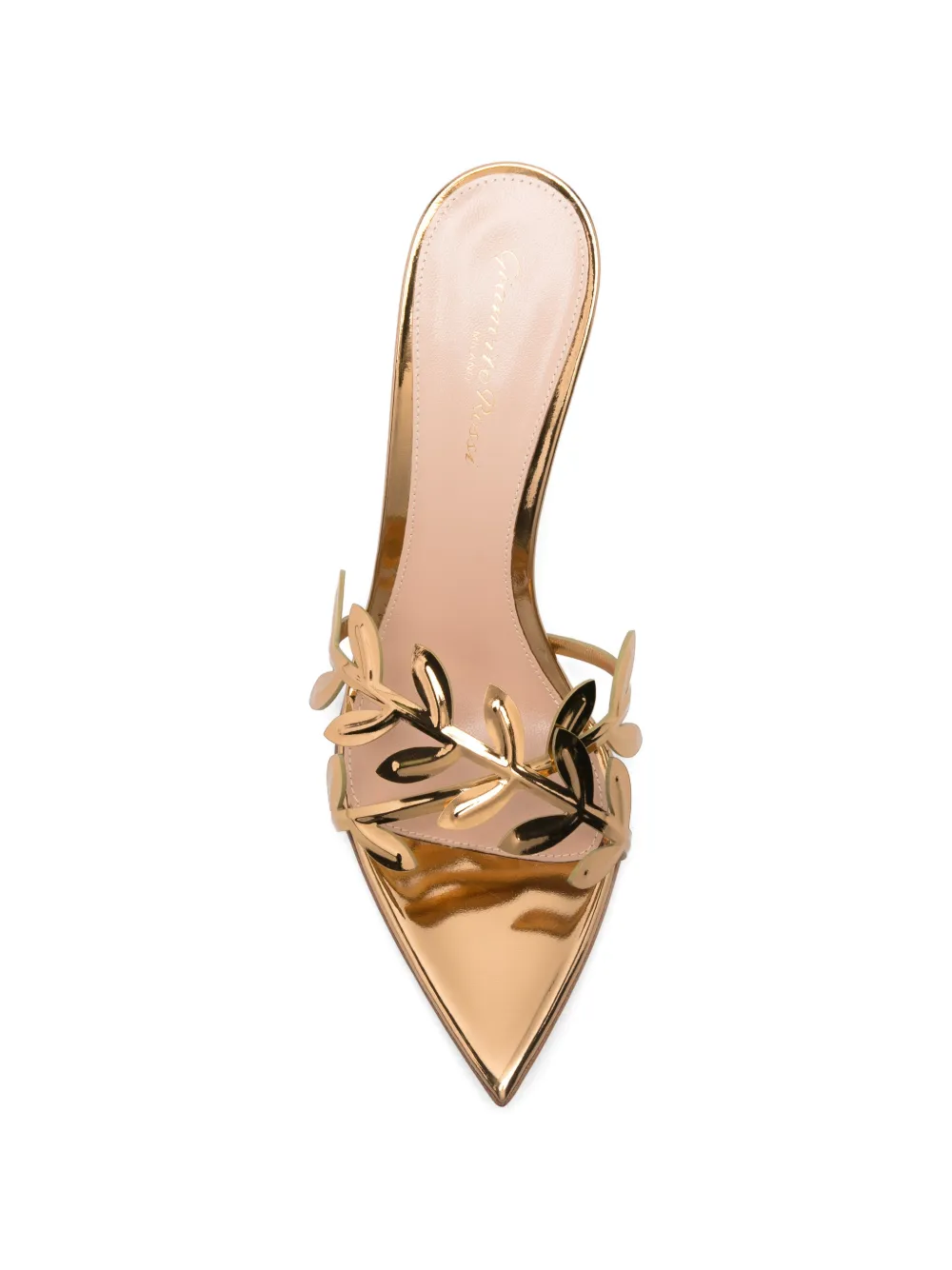 Gianvito Rossi leaf-strap sandals Goud