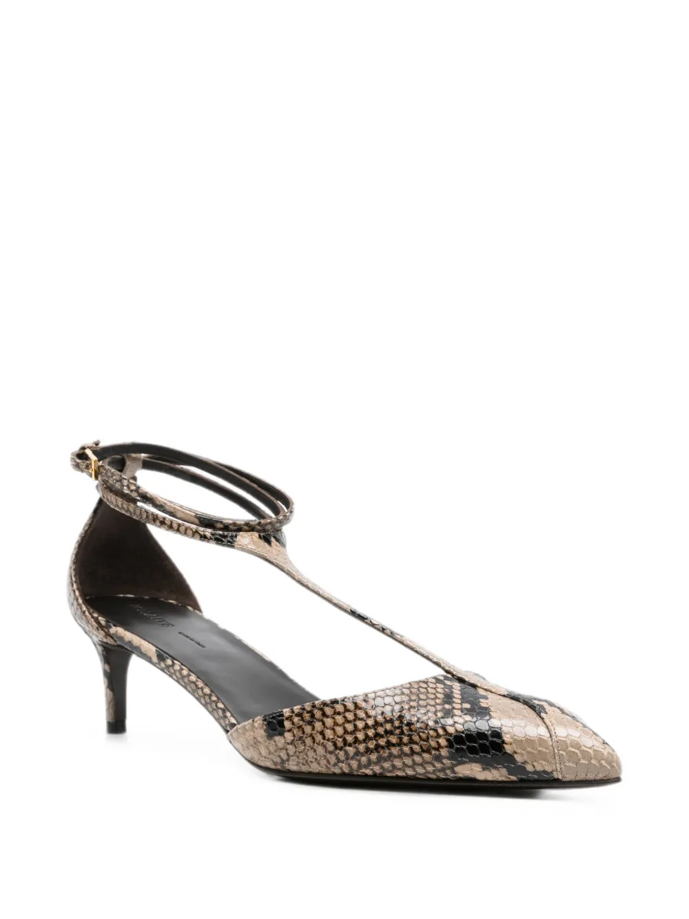 KHAITE Mia snakeskin-effect pumps Beige