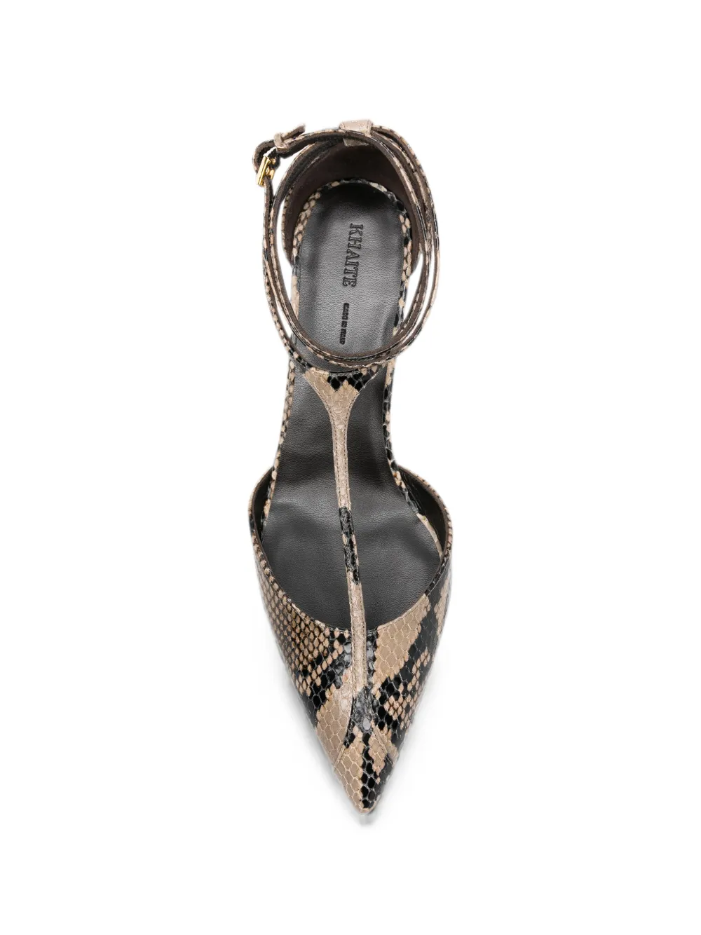 KHAITE Mia snakeskin-effect pumps Beige