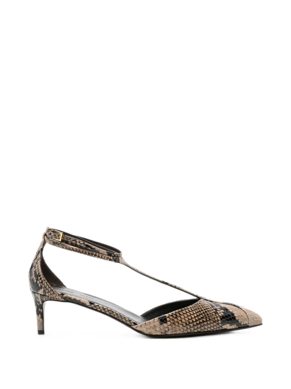 KHAITE Mia snakeskin-effect pumps Beige