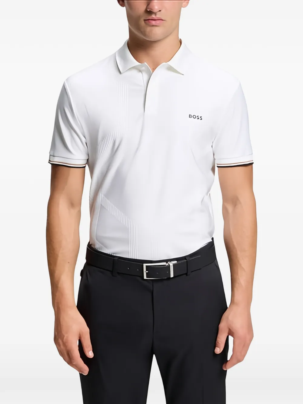 BOSS Poloshirt met logo Wit