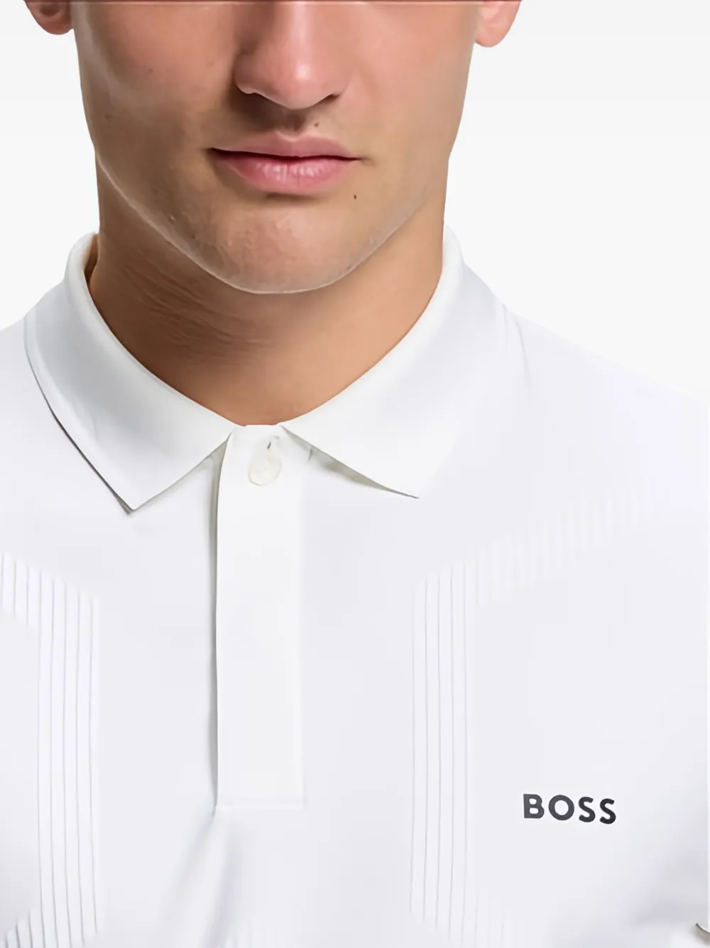 BOSS Poloshirt met logo Wit