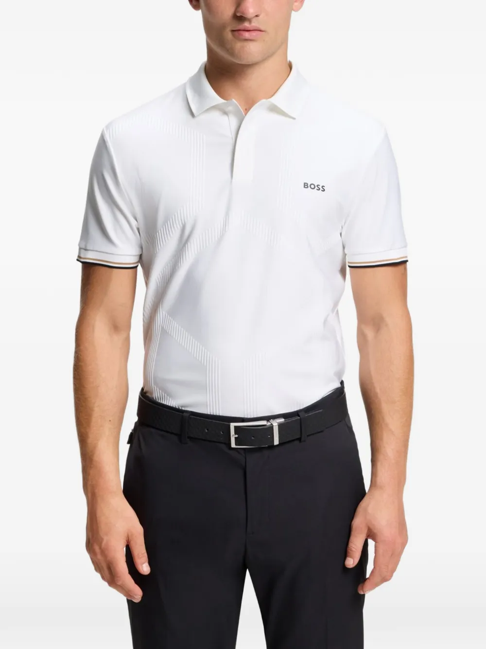 BOSS logo-detail polo shirt - Weiß