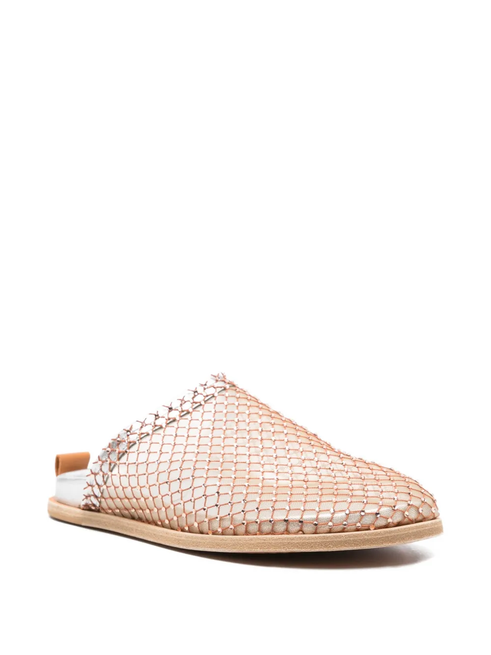 Forte Mesh muiltjes verfraaid met kristallen Roze