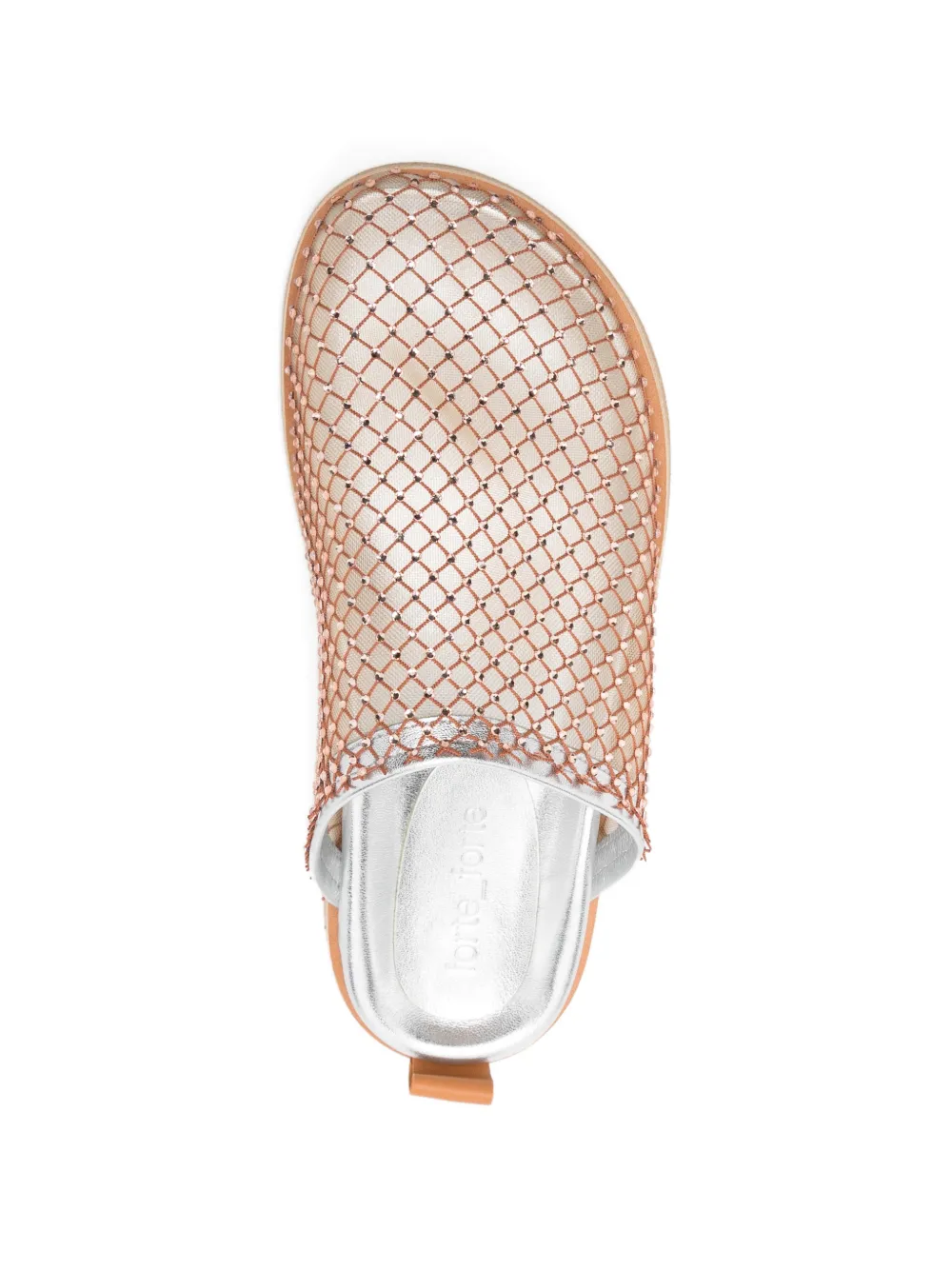 Forte Mesh muiltjes verfraaid met kristallen Roze