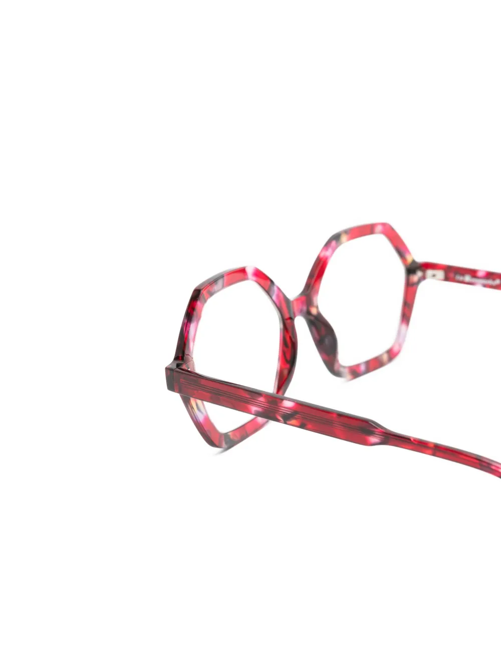  L.a. Eyeworks Crumpet Geometric-frame Glasses - Red 