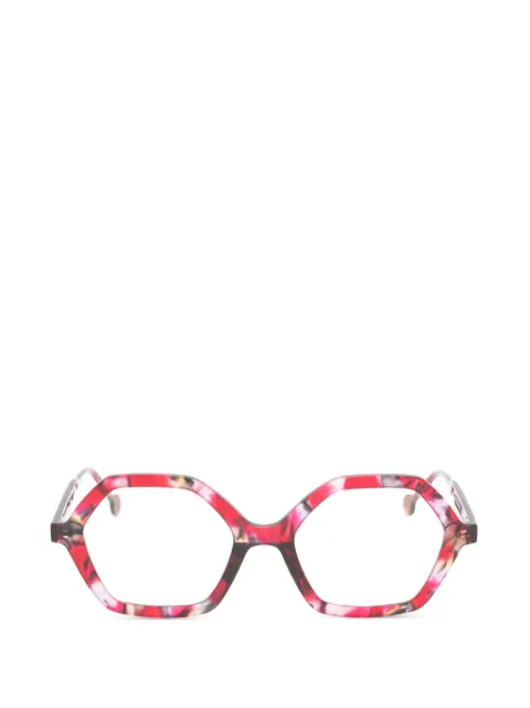 L.A. EYEWORKS Crumpet geometric-frame glasses