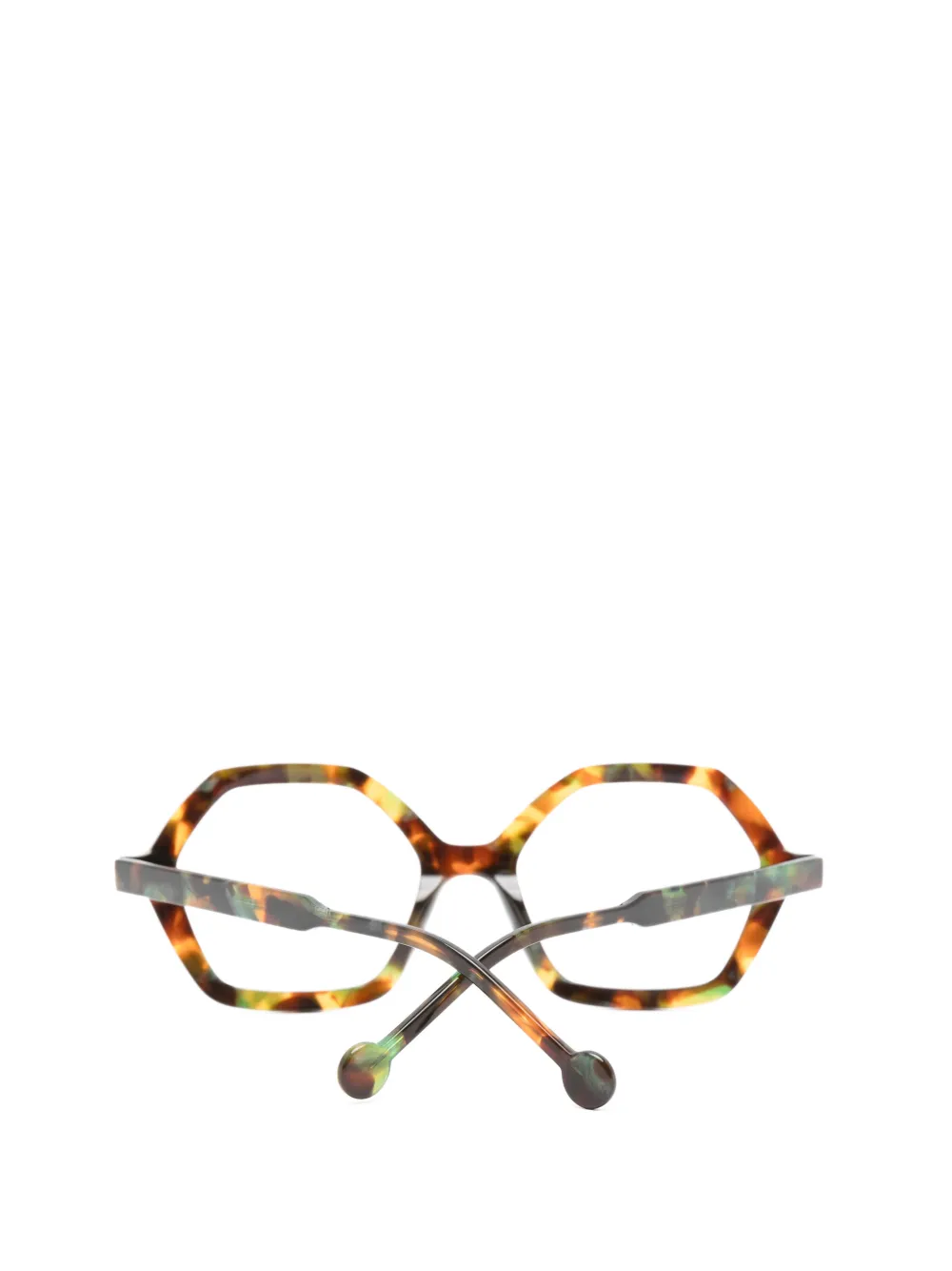  L.a. Eyeworks Crumpet Geometric-frame Glasses - Brown 