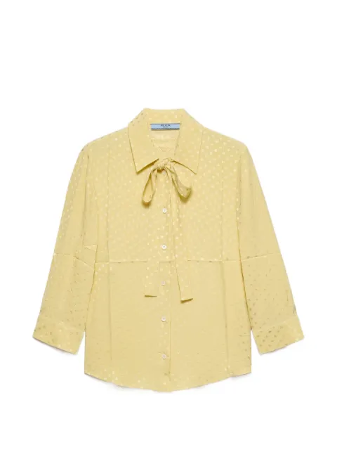 Prada polka-dot satin shirt