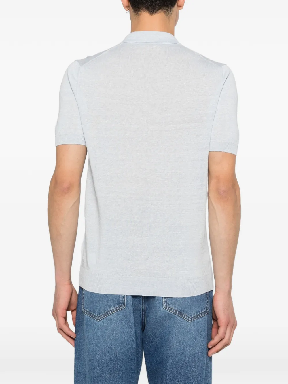 Tagliatore T-shirt met V-hals Blauw