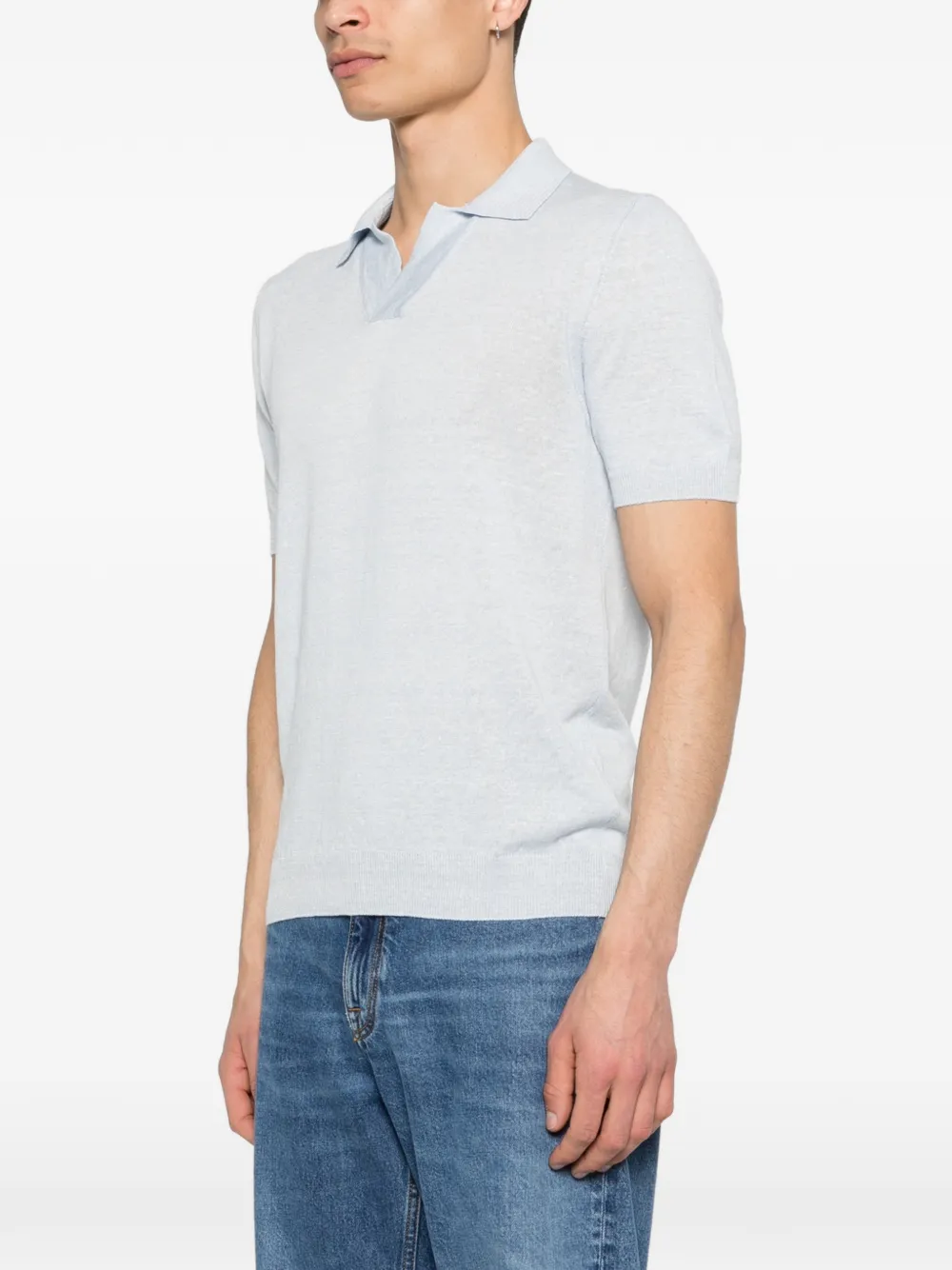 Tagliatore T-shirt met V-hals Blauw