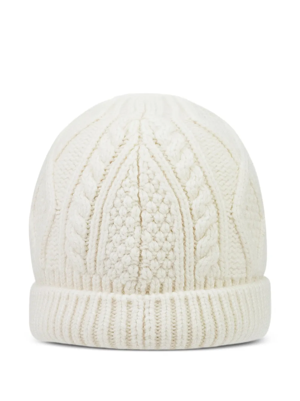 Loro Piana Kabelgebreide muts Beige