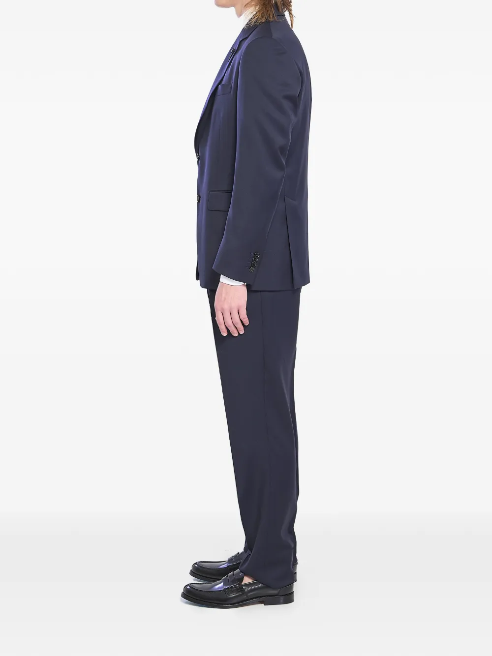  Lardini Single-breasted Lapel Pin Suits - Blue 