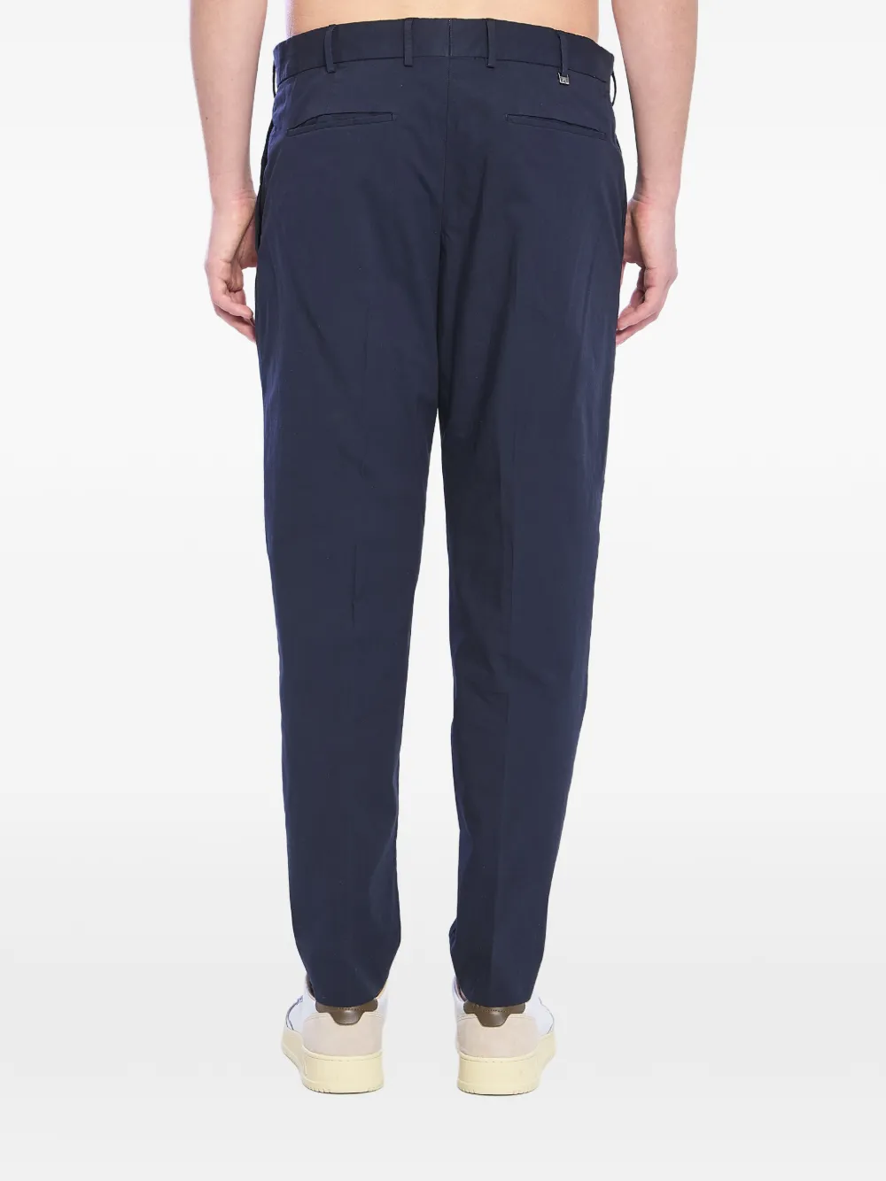 PT Torino Katoenen geperste broek Blauw