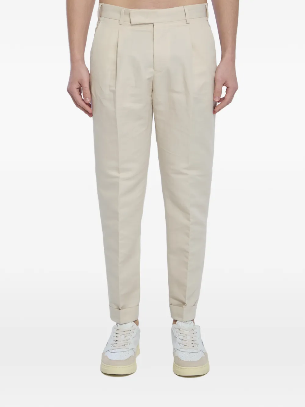 PT Torino pleated cuffed trousers - Toni neutri