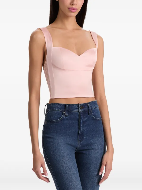 Alice + Olivia Eve Seamed Bustier Top | Pink | FARFETCH