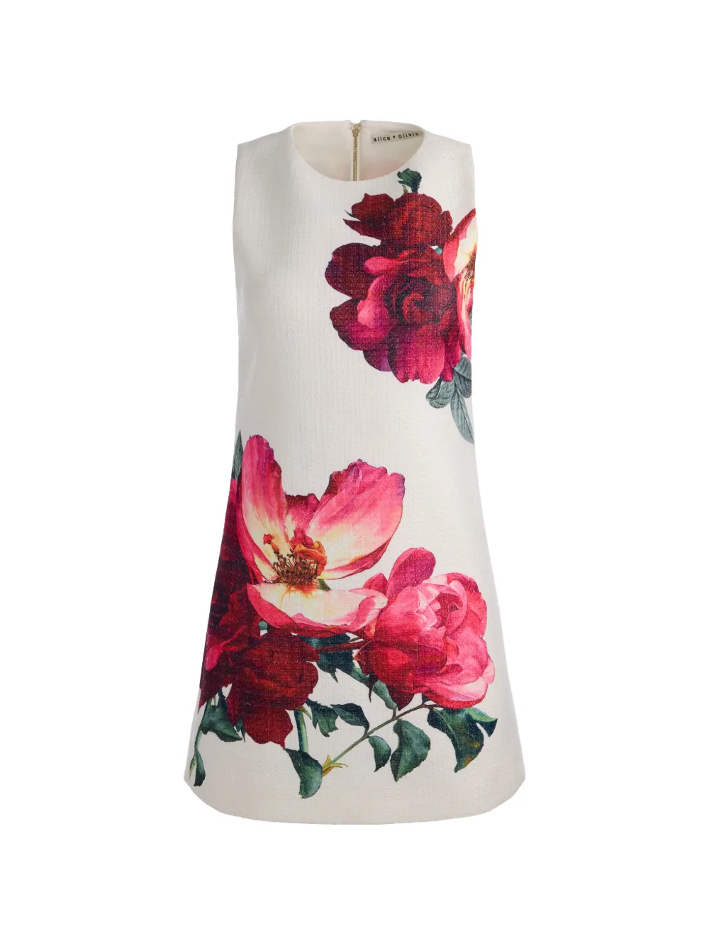 alice + olivia Clyde floral A-line shift mini dress - Toni neutri