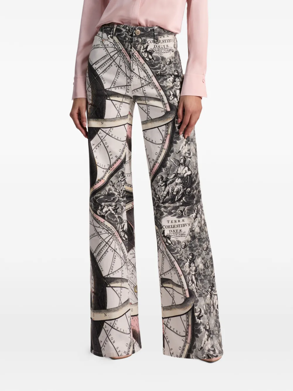 alice + olivia Chic jeans met print Wit