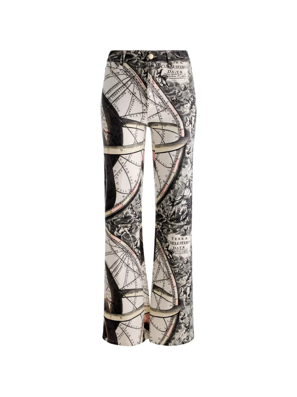 alice + olivia Chic printed full-length jeans - Bianco