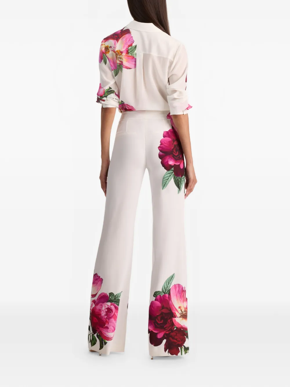Bootcut Floral Trousers