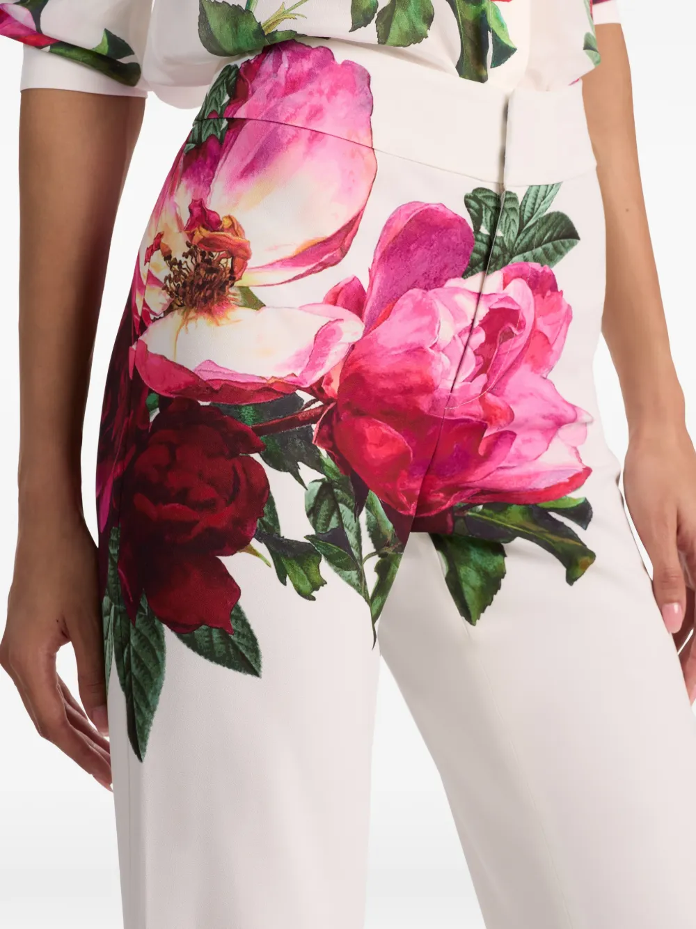 Bootcut Floral Trousers